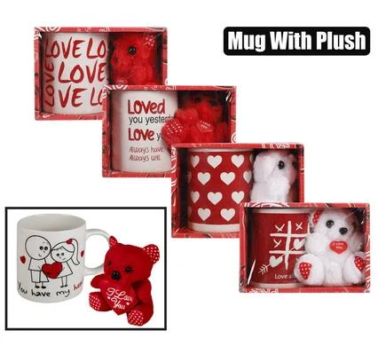 Mug Occasions Love With Plush Assorted